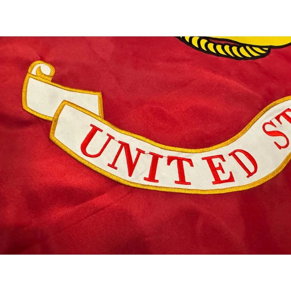 USMC Flag United States Marine Corps Embroidered Eagle Globe Anchor Red Flag 3x5